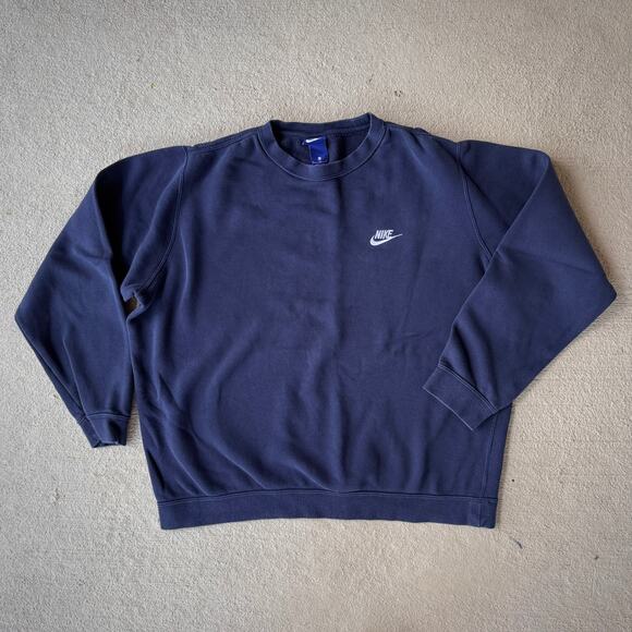 Navy Nike Crewneck Sweatshirt - Men's XL - Picture 1 of 6